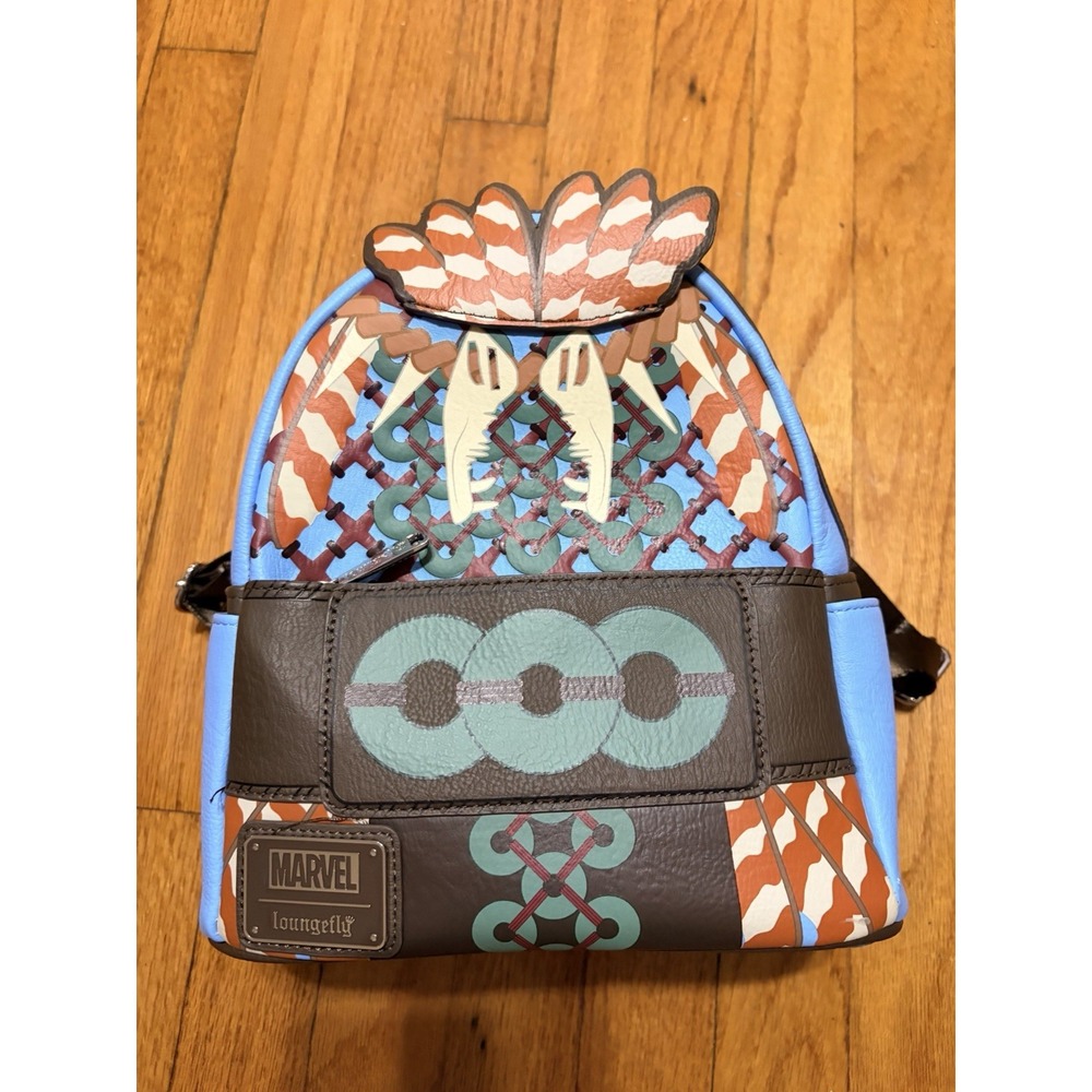 Loungefly Disney Marvel Wakanda Forever Mini Backpack Blue Brown‎ 2023